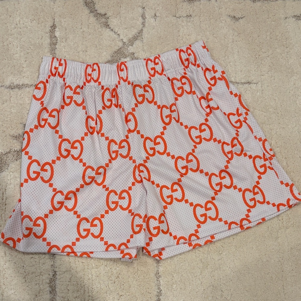 Bravest Studios Shorts - Orange Gucci Design
